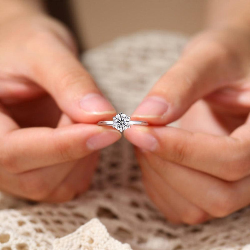 Moissanite Alianças de Casamento Para Mulheres - Cia Brax 